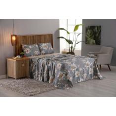 Imagem de Jogo De Lençol King 4 Peças Micro Percal Estampado 400 Fios - Bela Cas