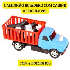 Imagem de Brinquedo Caminhão Boiadeiro Com 4 Bois - Diverplas
