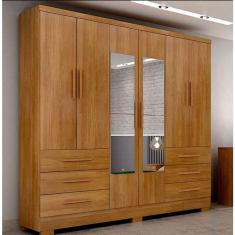 Imagem de Guarda Roupa Encant 6 Portas Com Espelho Cumaru Novo Horizonte