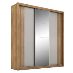 Imagem de Guarda Roupa Casal Moema 3 Portas Amêndola Nude Com Espelho - Demóbile Amêndola Nude