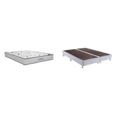 Imagem de Cama Box King Colchão Highfoam Ortobom 193x203x28cm Ortobom Cinza/Branco