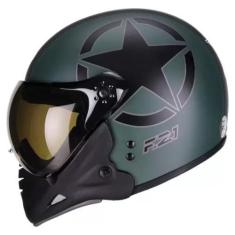 Imagem de Capacete Moto Fechado Peels F-21 US Army Verde Militar Fosco e Preto, 