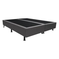 Imagem de Base Box Para Cama Casal Queen 158x198cm Bipartido Liz S05 Sintético Cinza - Mpozenato