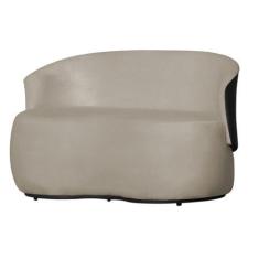 Imagem de Sofá 2 Lugares Beatriz Com Composê Material Sintético Preto Suede Bege