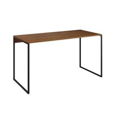 Imagem de Escrivaninha Industrial Base Ferro Preto Tampo Mdp Amêndoa 120x60