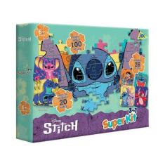 Imagem de Quebra-cabeça 100 Peças Super Kit Stitch  - Toyster