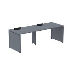Imagem de Mesa de Plataforma Simples para 2 Pessoas Corporativa 160x792/2p Pscpp160/792/2p Grafito