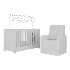 Imagem de Berço 3x1 Com Poltrona De Amamentação Multimóveis Mp4070 Branco Branco