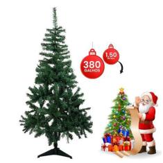 Imagem de Árvore de Natal Luxo Reforçada 380 Galhos com 1,50 Altura - Compre Já 