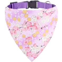 Imagem de Coleira de cachorro com bandana japonesa ajustável triangular cachecol acessórios para cães, gatos, animais de estimação