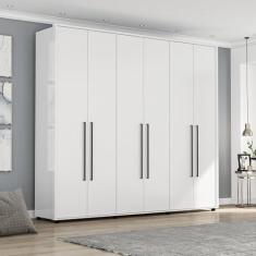 Imagem de Guarda Roupa Casal 6 Portas 6 Gavetas Coimbra Branco