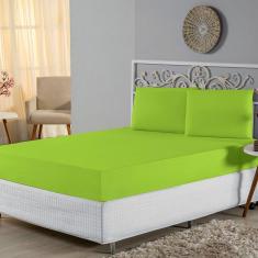 Imagem de Jogo de Lençol Queen Malha 100% Algodão 3 Peças - Pistache