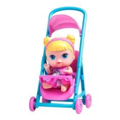 Imagem de Boneca Baby Collection Passeio C/ Carrinho Todas Cores - Supertoys