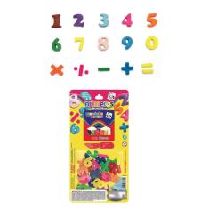 Imagem de Brinquedo Massinha De Modelar 6 Cores Molde Números Infantil