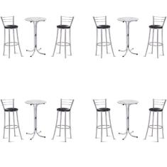 Imagem de Kit 4 Bistros Com 4 Banquetas Cromadas-gatmagazine