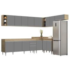 Imagem de Armário de Cozinha Modulado de Canto 8 Peças CP25 Balcão sem Tampo Cas