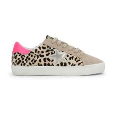 Imagem de VINTAGE HAVANA Tênis feminino Flair acolchoado sem cadarço casual - branco, Leopardo/rosa pop, 35
