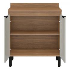 Imagem de Balcão de Cozinha 80cm Firenze 2 Portas Amêndola/Nude - Demóbile