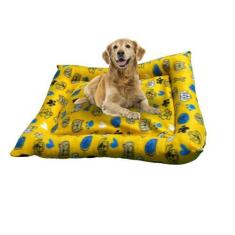 Imagem de Cama colchonete oásis cachorro gato pet quadrada cor amarelo - GOVIA