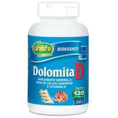 Imagem de Kit 2 Dolomita Com Vitamina D Unilife 120 Cápsulas