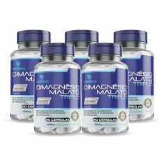 Imagem de 5x Dimagnésio Malato Triplo (Dimalato, Quelato e Cloreto de Magnésio P.A) 60 Caps de 500mg Tuttiflora