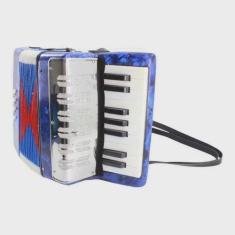 Imagem de Acordeon Sanfona Infantil 8 Baixos Brinquedo Crianças Azul . - Toys