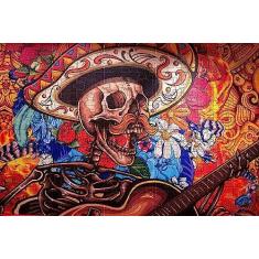 Imagem de Quebra-Cabeça La Caveira Mexicana 500 peças em mdf