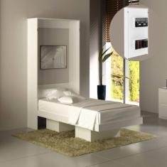 Imagem de Cama Articulada De Solteiro Com 2 Nichos Cm8015 Branca Tecnomobili