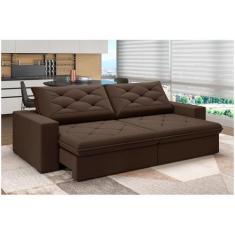 Imagem de Sofá 4 Lugares Retrátil Reclinável Suede Veludo Premier Flexforma Esto