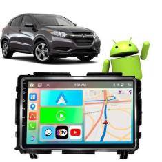 Imagem de Kit Multimídia Android 9 Polegadas CarPlay HRV 2015-2021 GPS + Câmera 