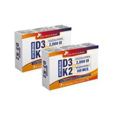 Imagem de Kit 3X Vitamina K2 Menaquinona + D3 Colecalciferol 30 Cápsulas 500Mg -