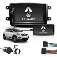 Imagem de Kit Central Multimidia 7 2 Din Mp5 Bt Espelha Renault Kwid
