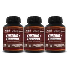 Imagem de 3 Cafeina + Taurina 60 Cápsulas 500mg