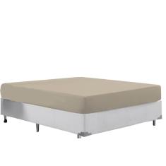 Imagem de Lençol Avulso Com Elástico Cama King 400 Fios Macio Bege