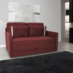 Imagem de Sofá Cama Para Sala De Estar Martina New Suede Matrix - Goiaba Goiaba