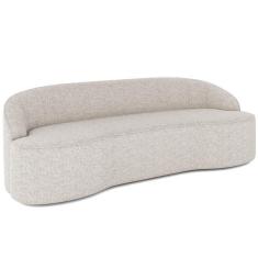 Imagem de Sof  4 Lugares Curvo Sala De Estar Living L tus D02 Linho Cru