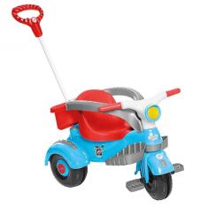 Imagem de Triciclo Infantil Passeio E Pedal Velocita Classic Azul Calesita