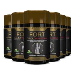 Imagem de 6X Fort Calcio 500 + 1000Ui Hf Suplementos Premium 60 Comps