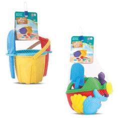 Imagem de Kit Brinquedo Baldinho + Regador De Praia  Com Acessórios - Divertoys