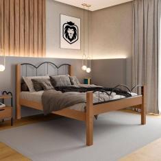 Imagem de Cama de Casal Oasis Preto/Nature - Art Panta
