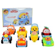 Imagem de Kit 8 Carrinhos De Brinquedo Divertidos Fricção Anda Sozinho - Amana S