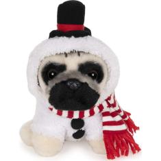 Imagem de GUND Doug The Pug Snowman Holiday Pelúcia Animal Dog, 5"