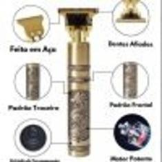 Imagem de Maquina Corta Cabelo Barba Pezinho Pelos Buda Trimmer Metal sem fio re