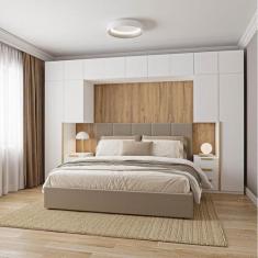 Imagem de Guarda-Roupa Modulado 11 Peças 13 Portas 2 Mesas Cabeceira Jade Cabeca