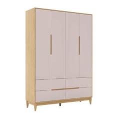 Imagem de Guarda Roupa Infantil Rosa Marca Quater Linha Tomi Carvalho Com Rosa