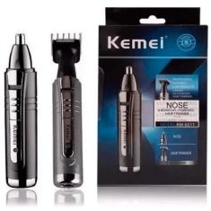 Imagem de Máquina Pelo Nariz Orelha Barba Aparador Kemei Km6511 Elegante Preto -