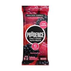 Imagem de Preservativo Camisinha Cores E Sabores Tutti Frutti Com 6 Prudence