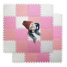 Imagem de Tamiplay Tapete De Brincar De Espuma De 16 Ladrilhos Para Bebê, Tapetes De Espuma Eva Macios E Seguros Para Chão, Tapete De Brincar De Bebê Quadrado, Tapete De Chão De Quebra-Cabeça De Espuma Infantil