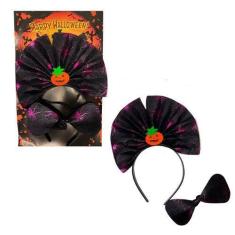 Imagem de Kit Acessório Fantasia Bruxinha Infantil Arco E Gravata - FX