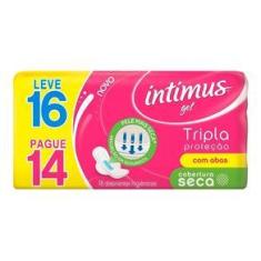 Imagem de Absorvente Intimus Gel Tripla Proteção Cobertura Seca Com Abas Leve 16 Pague 14
